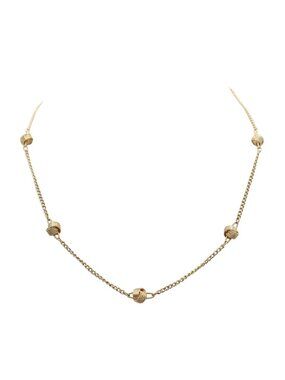 Vintage AVON Gold Tone Love Knots Station Necklace Dainty Choker Classic Preppy